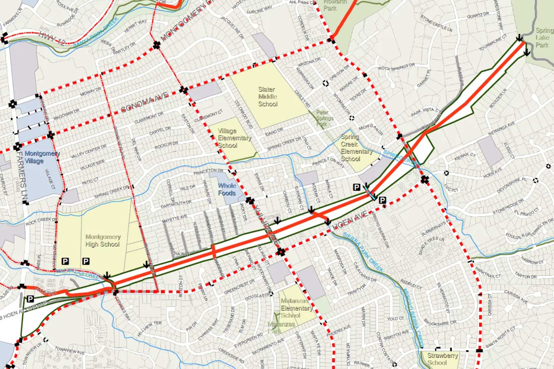City-of-Santa-Rosa-Bicycle-and-Pedestrian-Path-Map