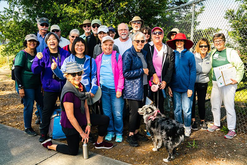 Group gathered outdoors for walk along Southeast Greenway