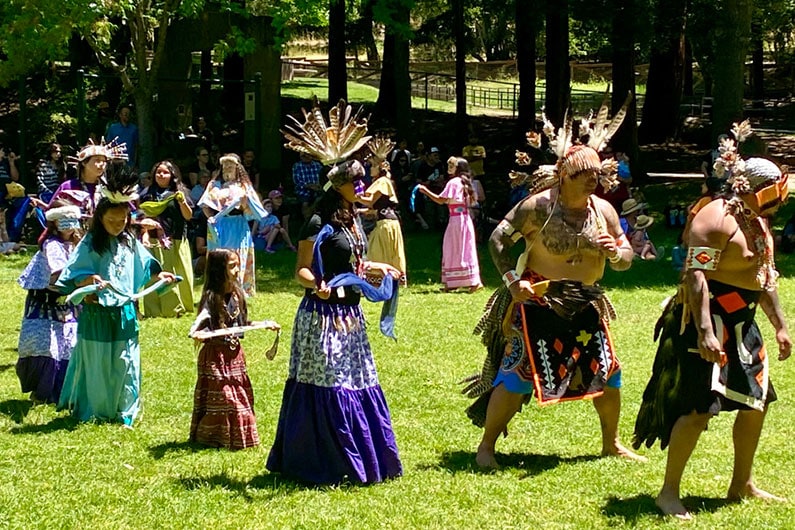 Pomo dancers at Child in the Wild, Howarth Park Santa Rosa