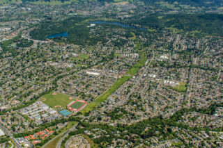 Aerial view of Santa Rosa Southeast Greenway