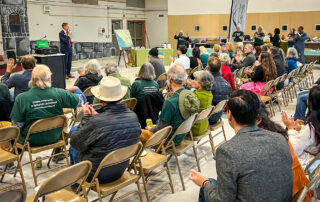 Crowd shown at Santa Rosa Celebration for the transfer of title of the Southeast Greenway to the City of Santa Rosa Parks and Recreation Department