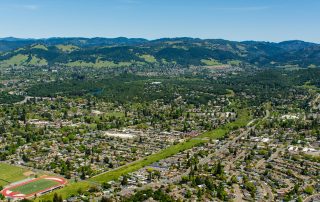 Aerial view of the Southeast Greenway property in Santa Rosa, CA